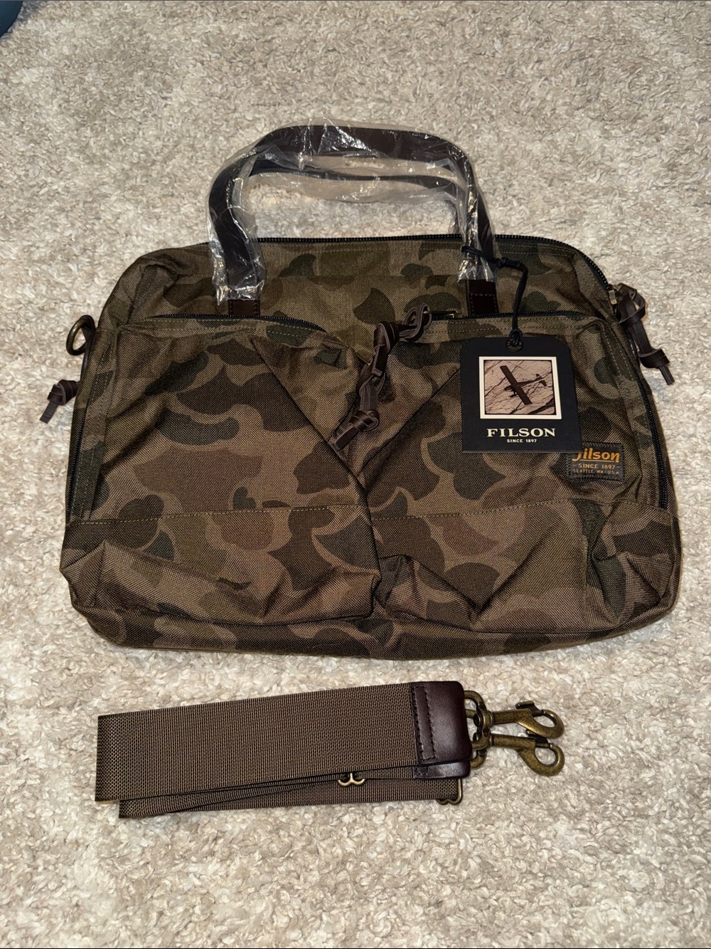 Filson Dryden Briefcase Camo NWT